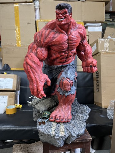 In stock Marvel Red Hulk 1/4 Scale Statue Polystone figure