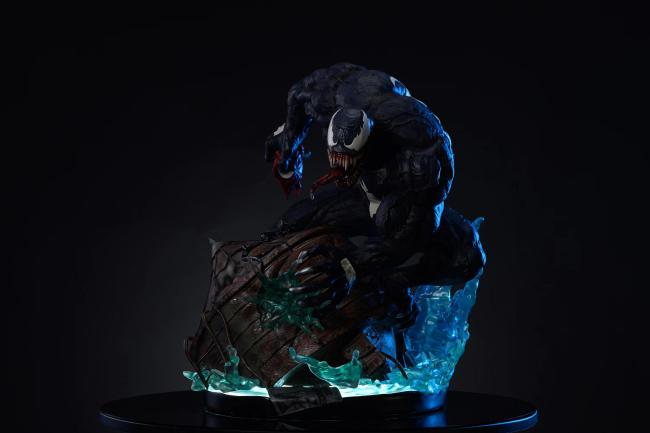 In stock Marvel bucket Venom 1/4 scale Polystone LED statue PRE PRDER