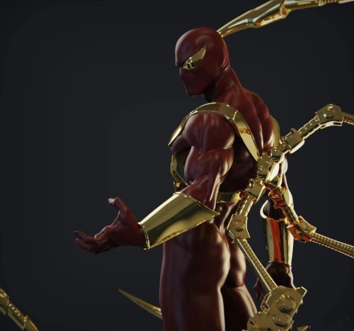  PRE ORDER Marvel Spider-Man Private Custom Iron spider 1/4 Ploystone Statue