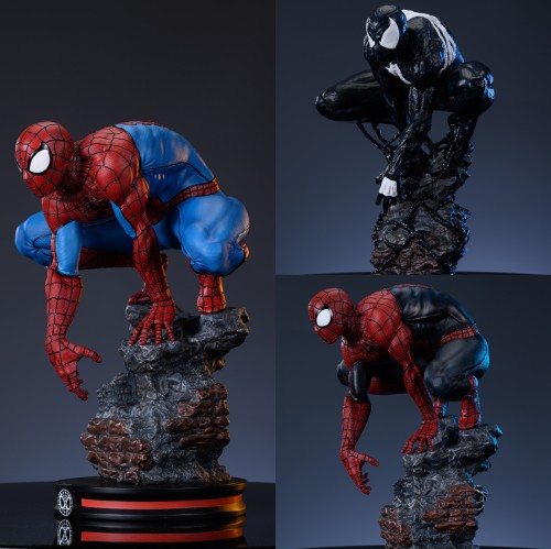 In stock Marvel Venom Black Spider-Man spiderman 1/4 scale Polystone statue figure
