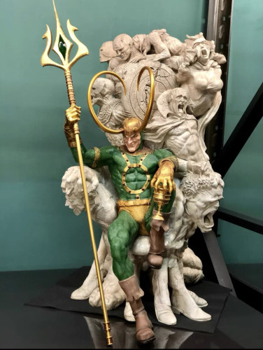 PRE ORDER Private Custom Throne Loki 1/4 scale Ploystone Statue