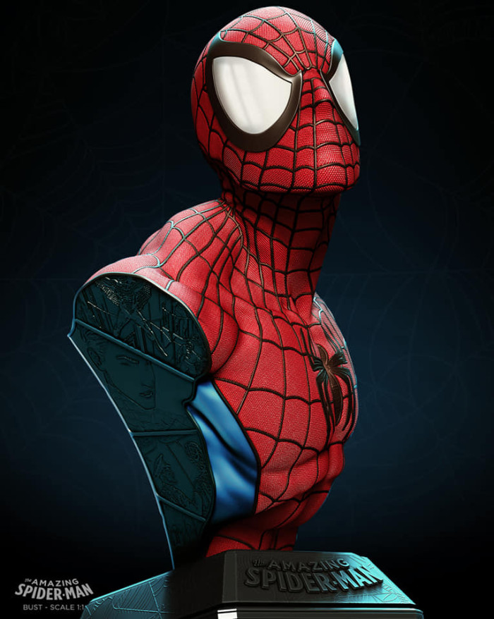 PRE ORDER Private Custom NMK spiderman Spider-Man 1/1 Scale bust Polystone Statue 