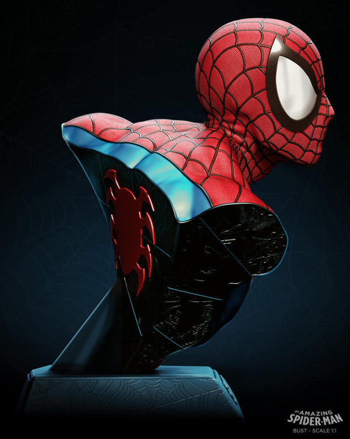 PRE ORDER Private Custom NMK spiderman Spider-Man 1/1 Scale bust Polystone Statue 