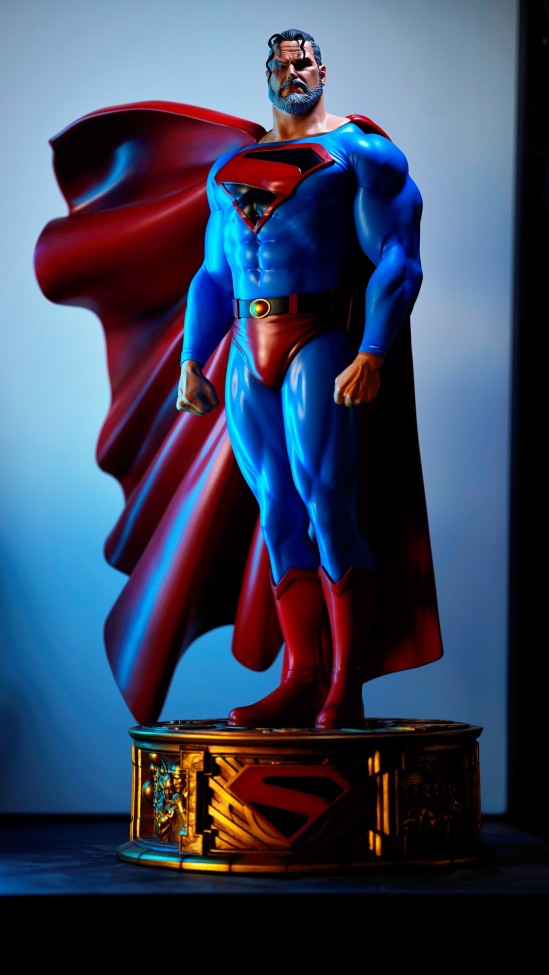 In Stock DC Tribute to the classic look Superman 1/4 scale Polystone statue 2 PCS head carving