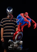 IN Stock Private custom Spiderman Marvel Avenger Spider-Man 1/2 Polystone Resin Statue 90CM