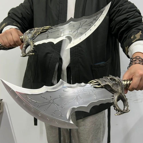 God of War Cosplay Kratos's Blades Of Chaos 1:1 life Size all-metal Weapon model