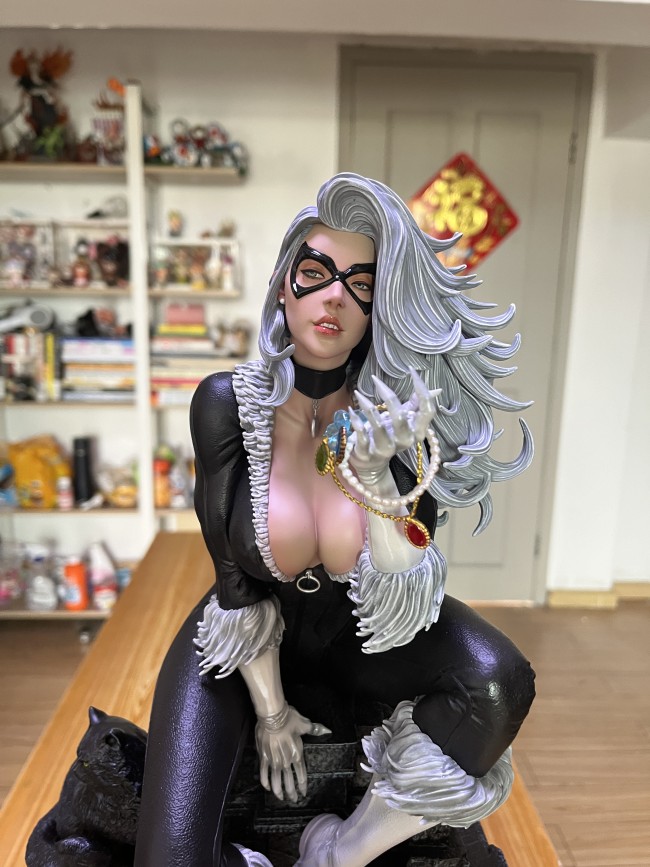 In Stock Private Custom Marvel Spider-Man Black Cat 1/4 Scale Polystone Statue