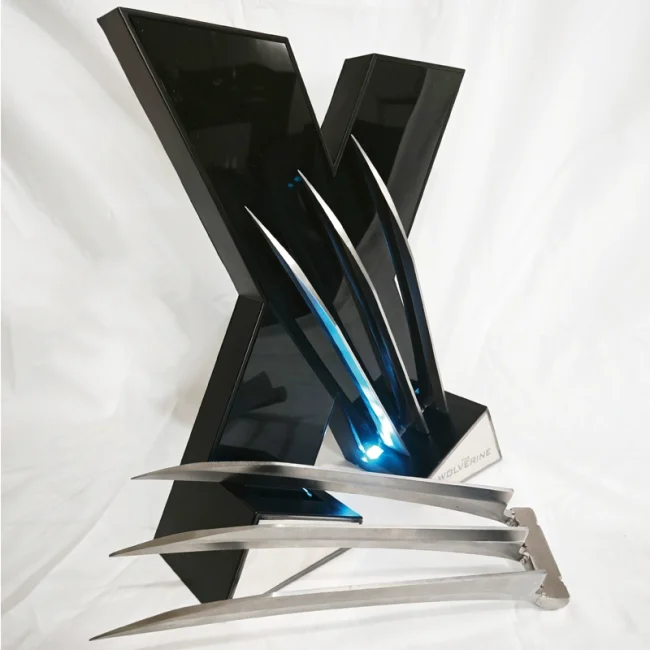 X-men Wolverine Weapon 1/1 Steel claw cosplay LED base 440C metal property-NEW