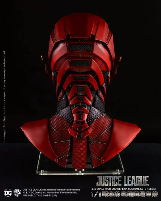DC Justice League Cosplay The Flash Wearable Mask 1:1 Helmet Halloween Prop Gift