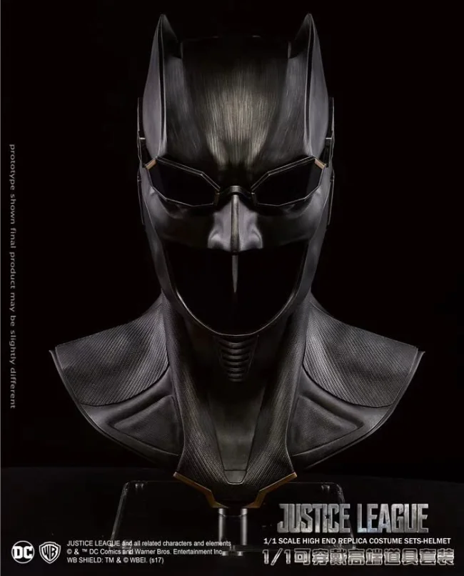 DC Justice League Cosplay Batman Wearable Mask 1:1 Helmet Halloween Prop Gift