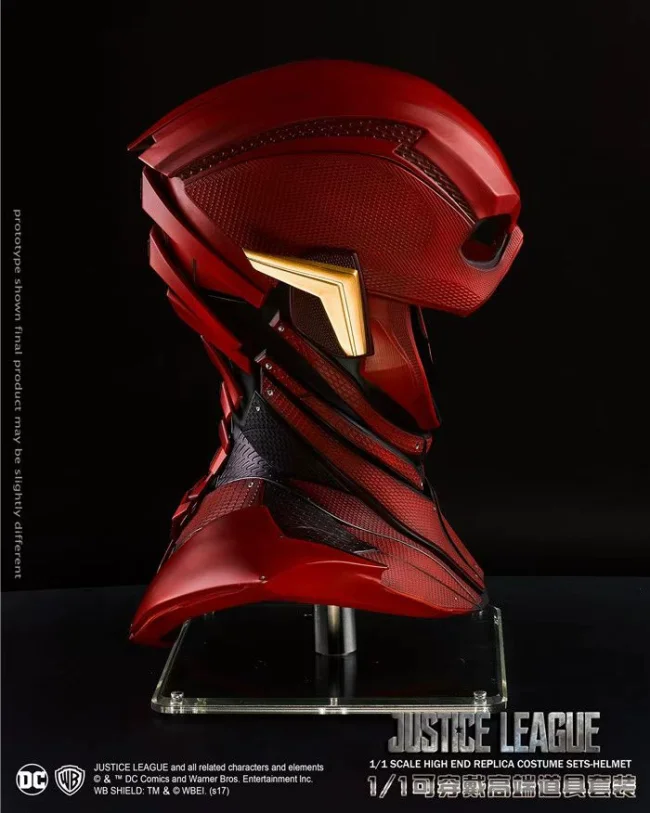 DC Justice League Cosplay The Flash Wearable Mask 1:1 Helmet Halloween Prop Gift