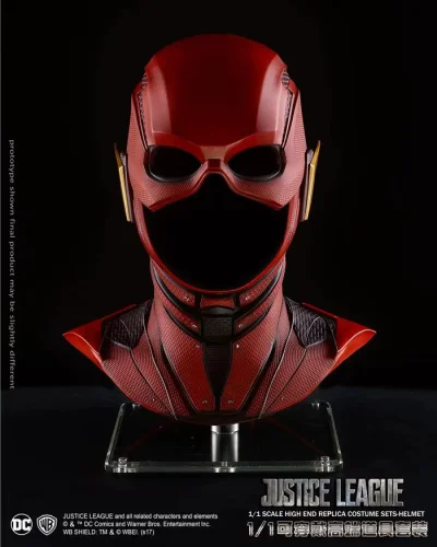 DC Justice League Cosplay The Flash Wearable Mask 1:1 Helmet Halloween Prop Gift
