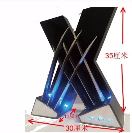 X-men Wolverine Weapon 1/1 Steel claw cosplay LED base 440C metal property-NEW