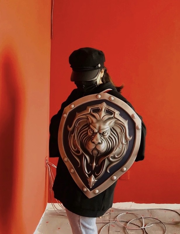 Stormwind City Soldier Sword shield spear helmet 1:1 Cosplay World of Warcraft