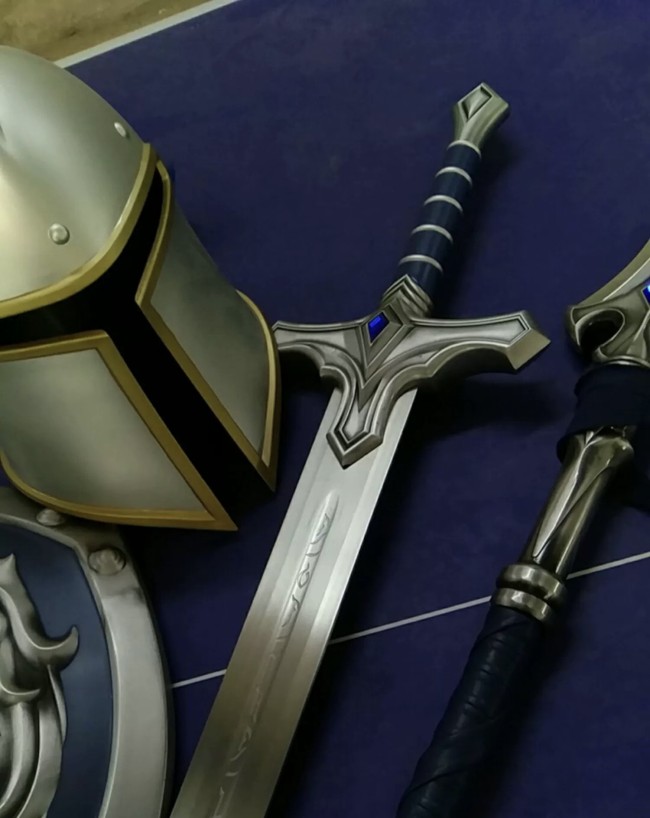 Stormwind City Soldier Sword shield spear helmet 1:1 Cosplay World of Warcraft