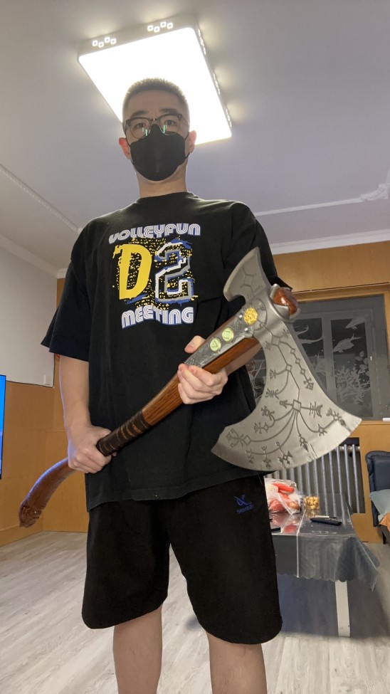 God of War Kratos Leviathan Axe 1:1 life Size all-metal Weapon model Cosplay
