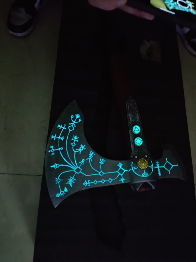 God of War Kratos Leviathan Axe 1:1 life Size all-metal Weapon model Cosplay