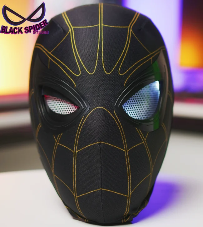 In Stock Spider-Man Mask Moving Eyes Helmet Cosplay Prop Remote Control Ring NEW