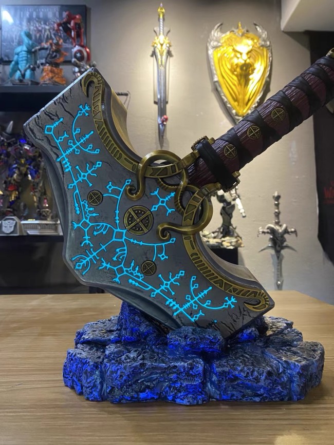 God of War: Ragnarok Thor's Hammer Aesir Gods 1:1 all-metal Weapon model Cosplay