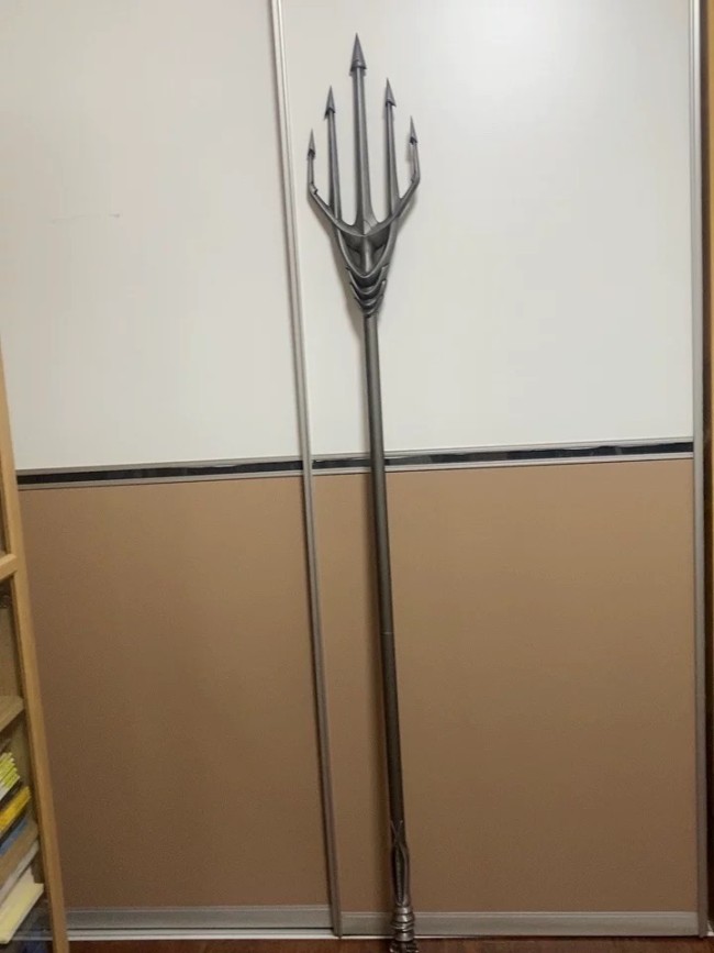 HCMY Aquaman Trident Silver Version 1:1 Scale Aquaman Cosplay Collection 83''
