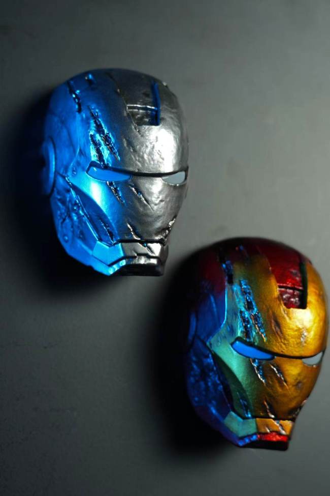In stock 3109 Studio Puzzle Iron Man MK2 Mark2 1/4 head carved fridge magnet Resin statue Figure Collection Gift 