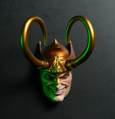 In stock 3109 Studio Puzzle Loki 1/4 head carved fridge magnet Resin statue Figure Collection Gift 