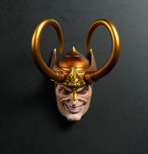 In stock 3109 Studio Puzzle Loki 1/4 head carved fridge magnet Resin statue Figure Collection Gift 