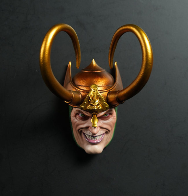 In stock 3109 Studio Puzzle Loki 1/4 head carved fridge magnet Resin statue Figure Collection Gift 