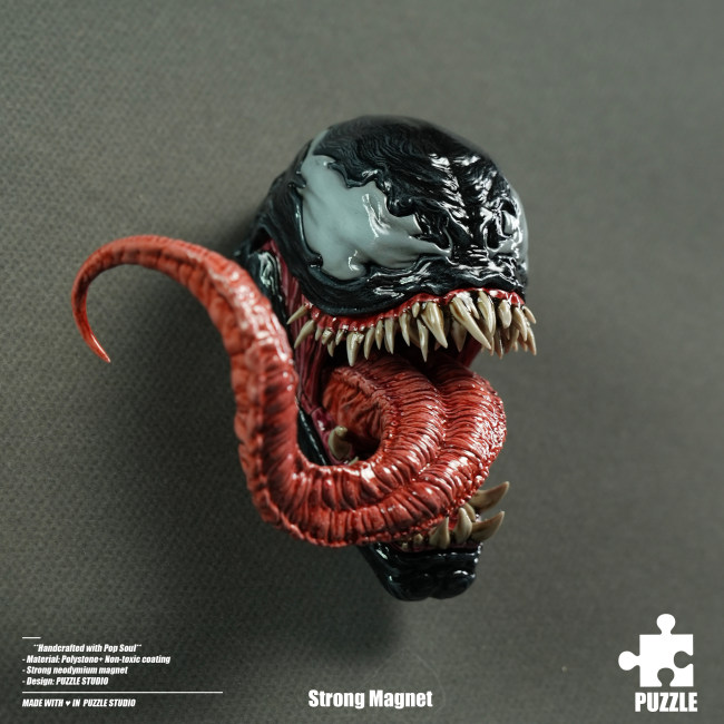 Pre-sale 3109 Studio Puzzle Venom 1/4 head carved fridge magnet Resin statue Figure Collection Gift