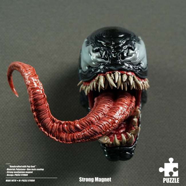 Pre-sale 3109 Studio Puzzle Venom 1/4 head carved fridge magnet Resin statue Figure Collection Gift