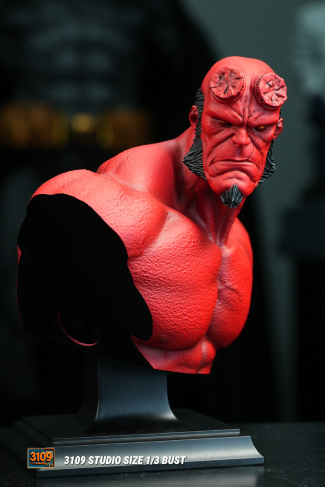 In stock 3109 Studio HellBoy 1/3 Scale bust Polystone Resin Statue model