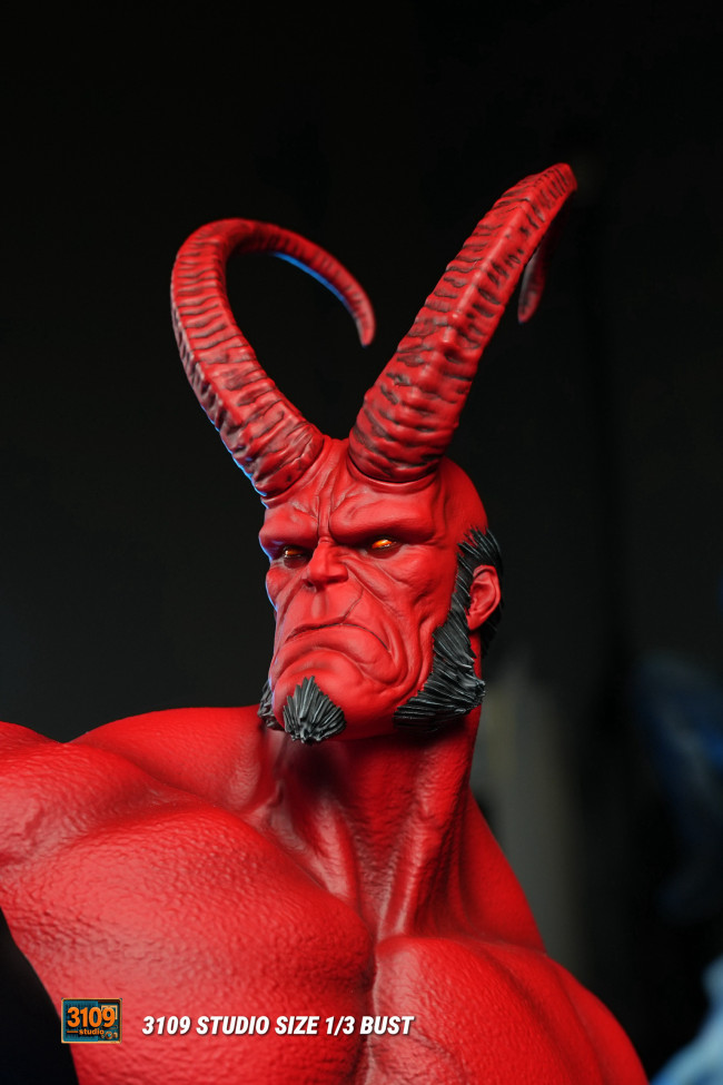 In stock 3109 Studio HellBoy 1/3 Scale bust Polystone Resin Statue model