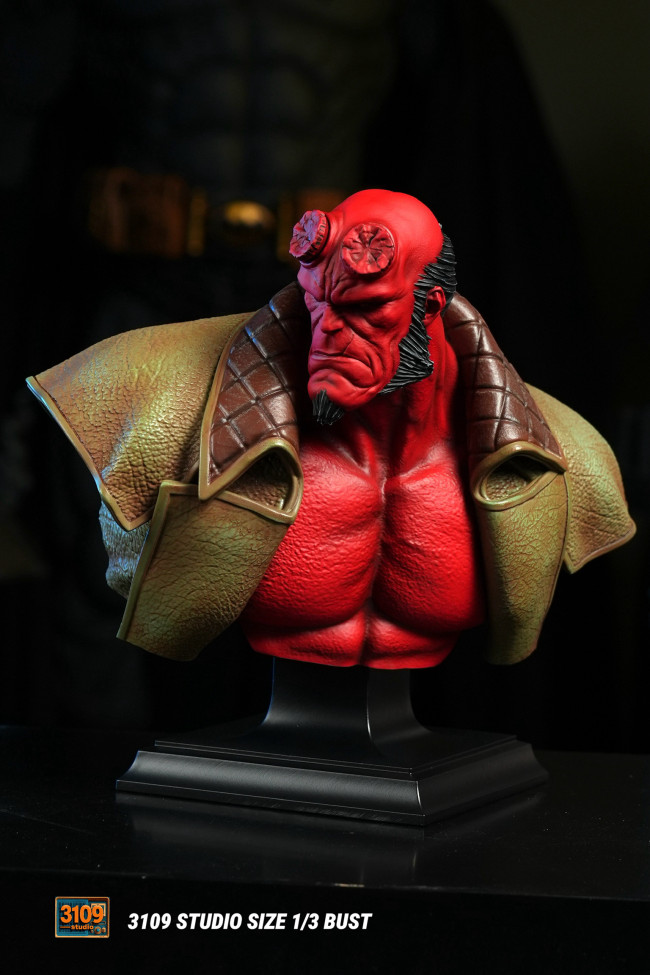 In stock 3109 Studio HellBoy 1/3 Scale bust Polystone Resin Statue model