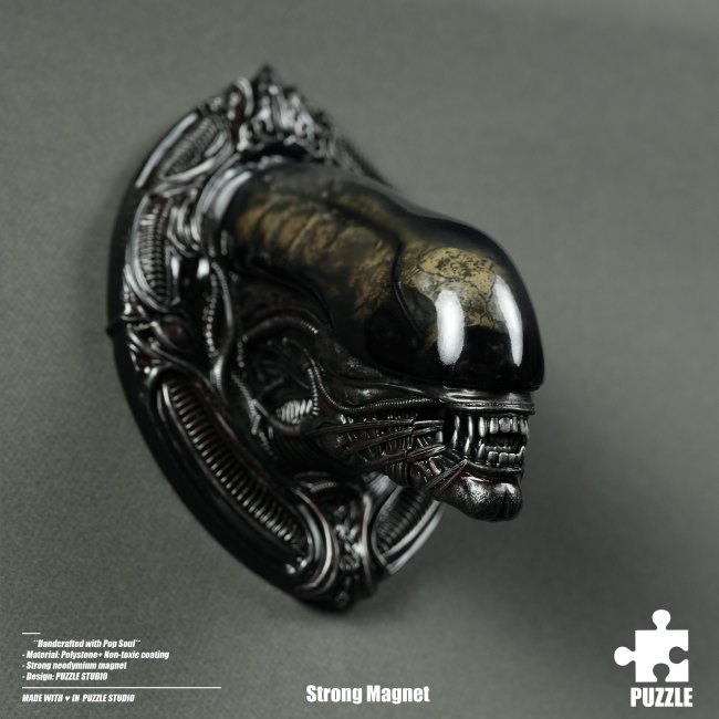 Pre-sale 3109 Studio Puzzle Aliens 1/4 head carved fridge magnet Resin statue Figure Collection Gift