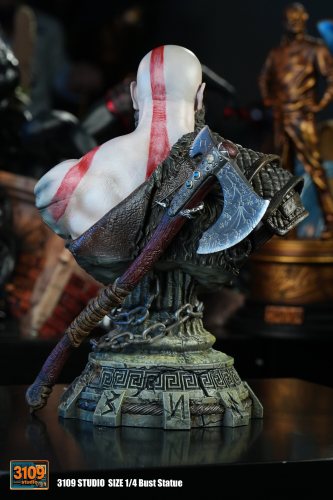 3109 Studio God of War Kratos 1/4 Scale Bust Statue Resin GK Figure Model