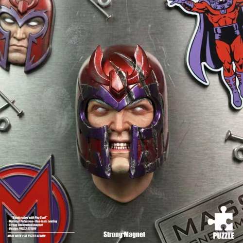 Pre-sale Puzzle X-Men Magneto 1/4 head carved  fridge magnet Resin statue Figure Collection Gift