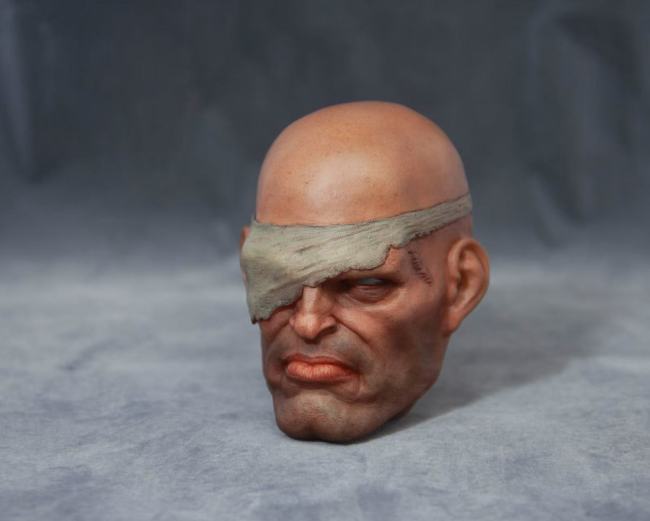 Handmade Custom Street Fighter Sagat Head Sculpture Fridge Magnet Resin Kitchen Decor Collectible Gift