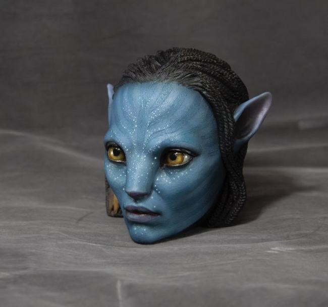 Handmade Custom Avatar Neytiri Head Sculpture Fridge Magnet Resin Kitchen Decor Collectible Gift