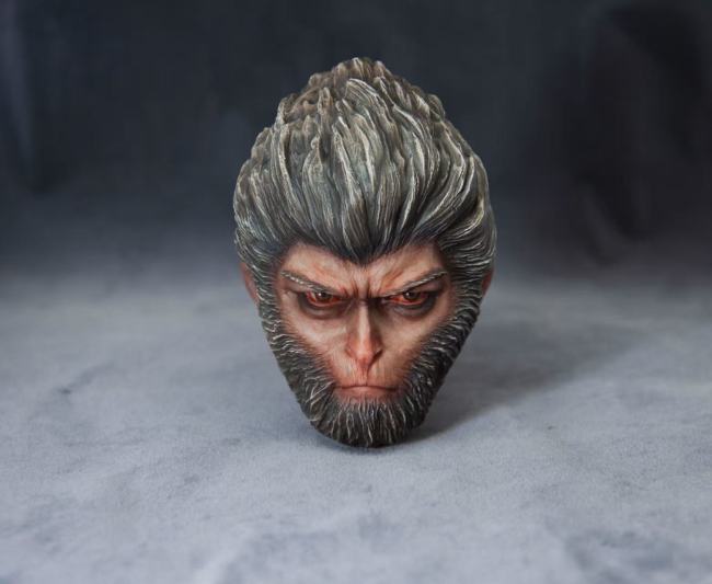 Handmade Custom ‌Journey to the West‌ Monkey King Head Sculpture Fridge Magnet Resin Kitchen Decor Collectible Gift