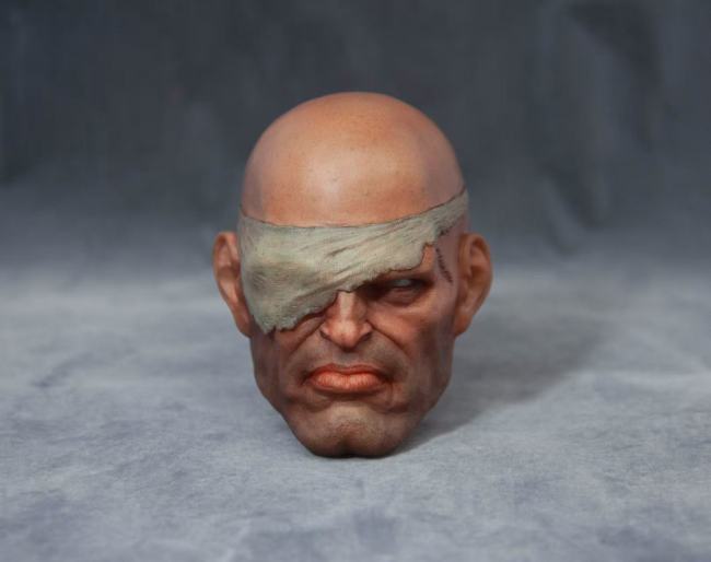 Handmade Custom Street Fighter Sagat Head Sculpture Fridge Magnet Resin Kitchen Decor Collectible Gift