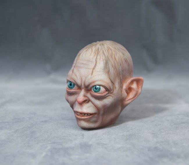 Handmade Custom Gollum Head Sculpture Fridge Magnet Resin Kitchen Decor Collectible Gift