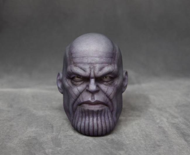 Handmade Custom Thanos Head Sculpture Fridge Magnet Resin Kitchen Decor Collectible Gift