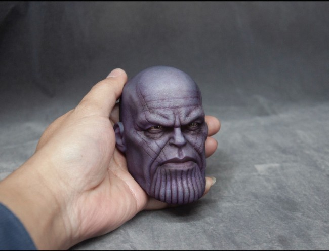 Handmade Custom Thanos Head Sculpture Fridge Magnet Resin Kitchen Decor Collectible Gift