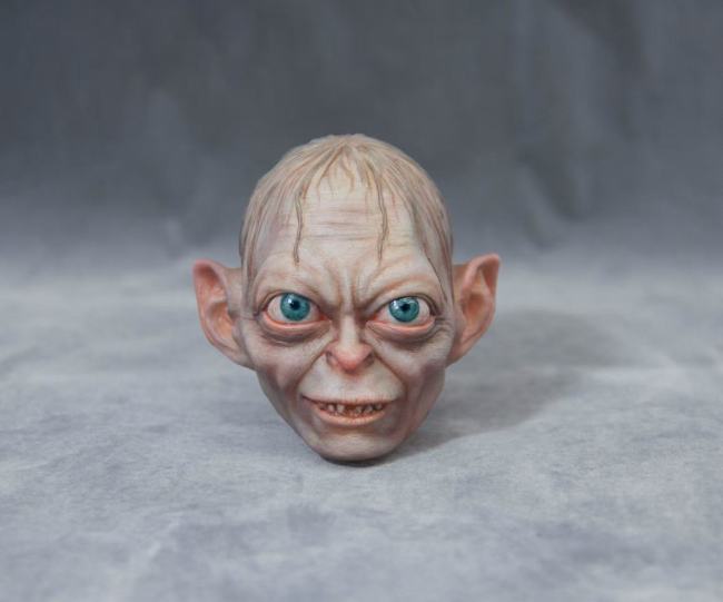 Handmade Custom Gollum Head Sculpture Fridge Magnet Resin Kitchen Decor Collectible Gift