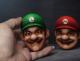 Handmade Custom Super Mario Mario Luigi Head Sculpture Fridge Magnet Resin Kitchen Decor Collectible Gift