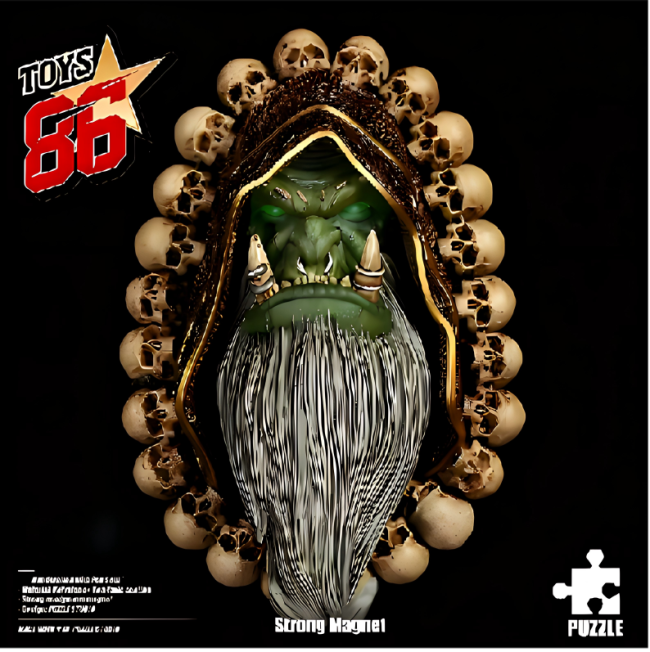 Pre-sale Puzzle Studio WOW World of Warcraft Gul'dan1/4 head carved fridge magnet Resin statue Figure Collection Gift