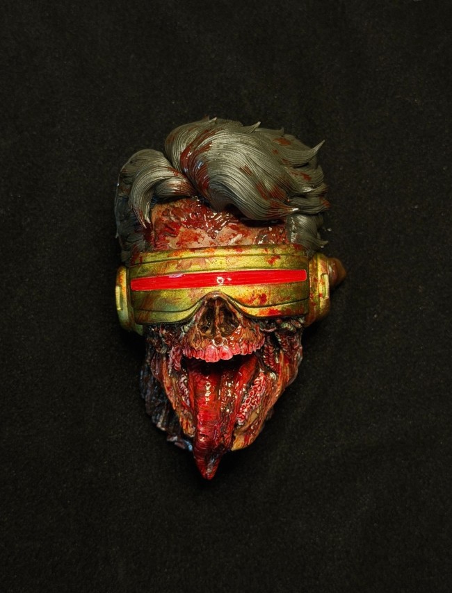 Handmade Custom Zombie Cyclops Fridge Magnet Head Resin Kitchen Decor Collectible Gift