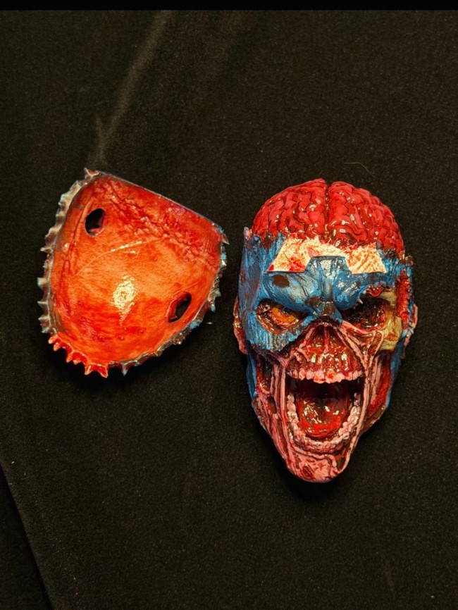 Handmade Custom Zombie Captain America Fridge Magnet Resin Kitchen Decor Collectible Gift