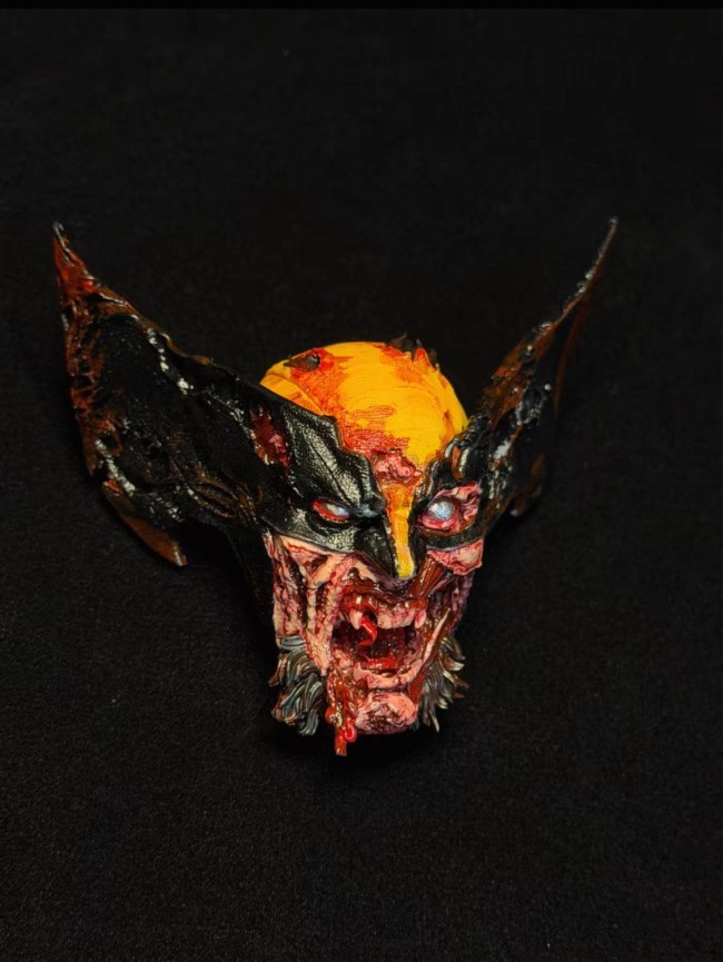 Handmade Custom X-Men Zombie Wolverine Fridge Magnet Head Resin Kitchen Decor Collectible Gift