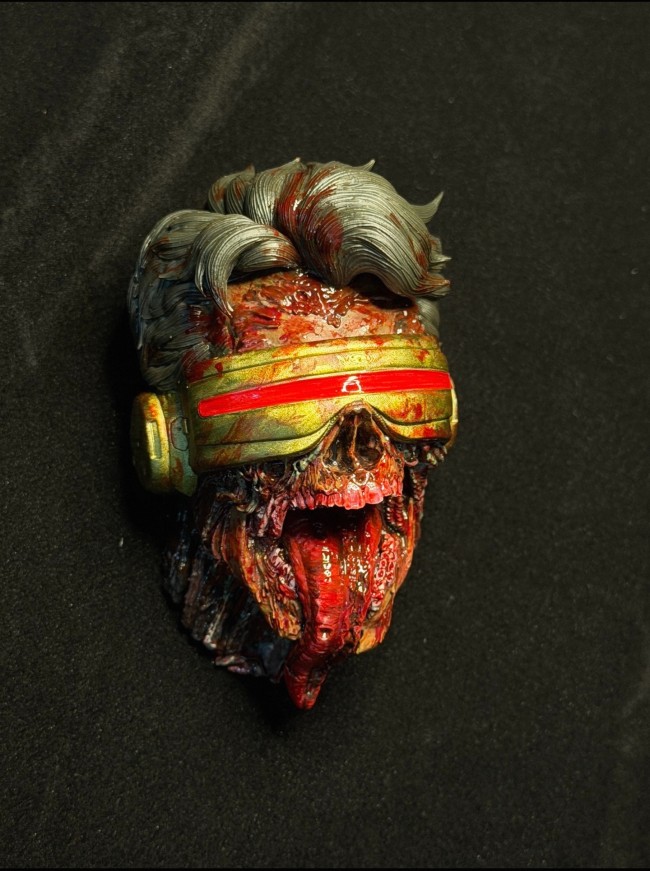 Handmade Custom Zombie Cyclops Fridge Magnet Head Resin Kitchen Decor Collectible Gift